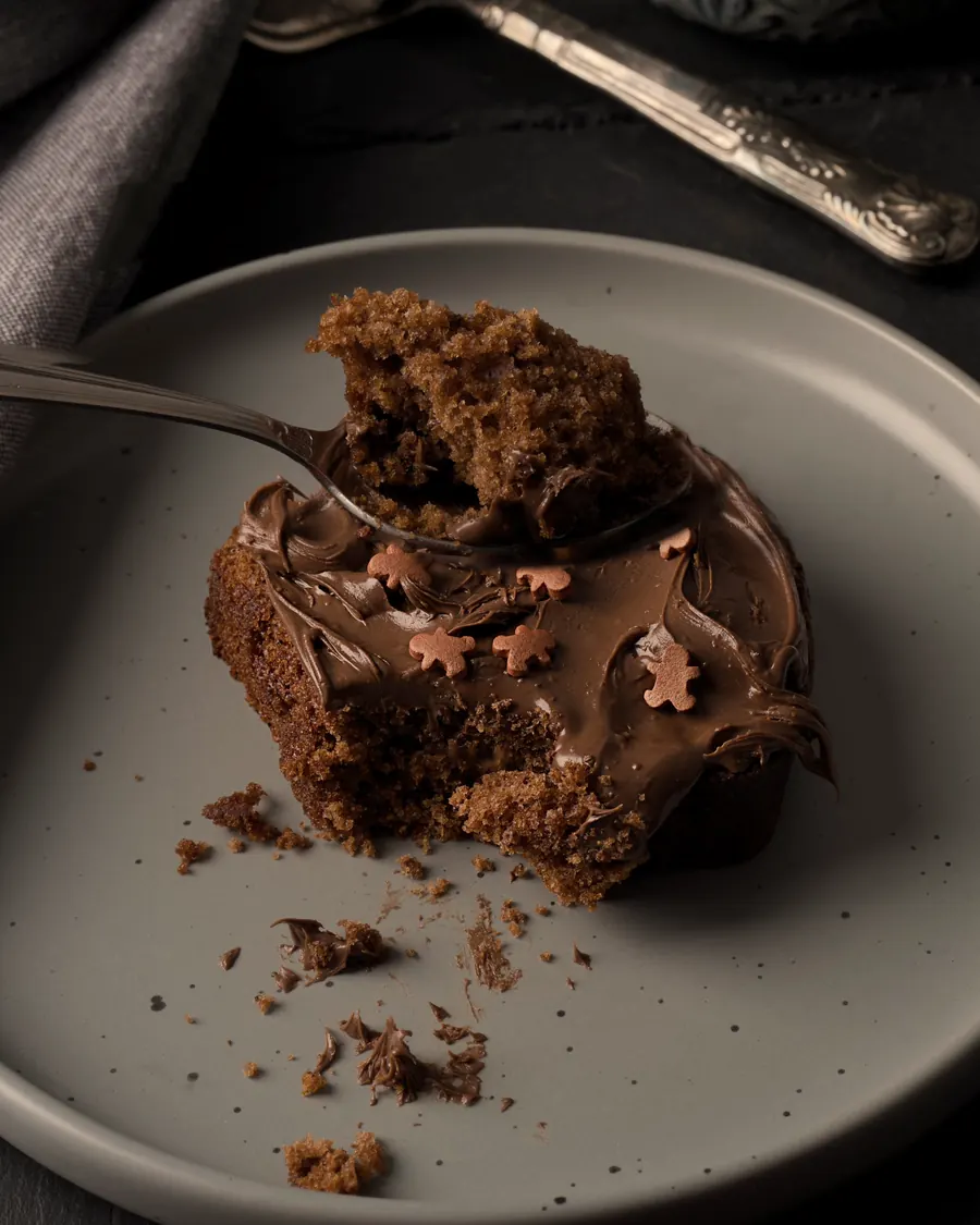 A dark chocolate dessert