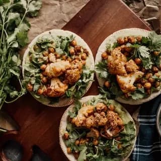Whole roast cauliflower